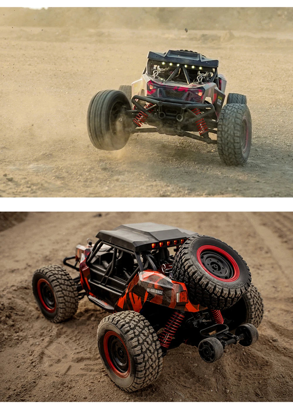 50KM/H 4WD RC Car With LED Remote Control Off-road Cars High Speed Drift Monster Truck for s vs Wltoys 144001 Toys