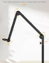 Desktop Microphone Boom Arm Stand Extend 1/4'' 3/8'' 5/8'' Screw 90° Hover Bracket for DSLR GoPro Smartphone