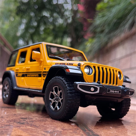 1:22 Jeeps Wrangler Rubicon Alloy Car Model Diecasts Metal Off-road Vehicles Car Model Simulation Collection s Toys Gift