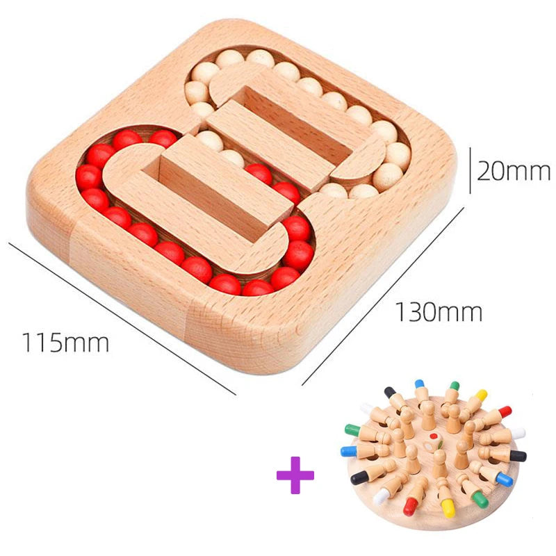 Wooden Colour Memory Matching Board Game