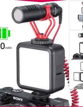 Mini Portable VL-49 LED Video Light Triple Cold Shoe Rechargeable Vlog Fill Light Photography Lighting Tripod Kit CRI95+