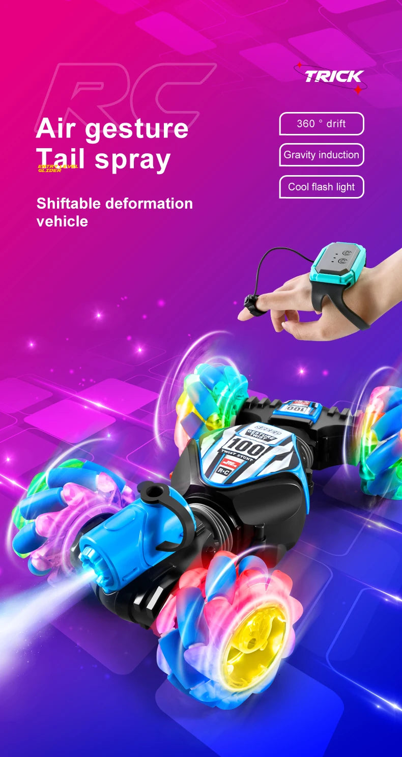 1 to 20 Scale Gesture Sensor 4WD Rotating Stunt Drift Remote Control Car