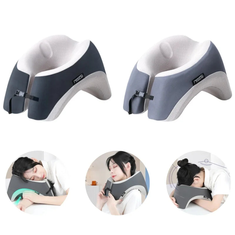 1pc Slow Rebound Travel Pillow U-shaped Headrest Neck Support Pillow Nap Pillow Travel Airplane Pillow Cartoon Memory Foam