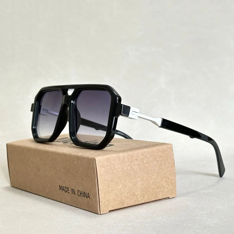 Vintage Square Sunglasses With UV400 Protection
