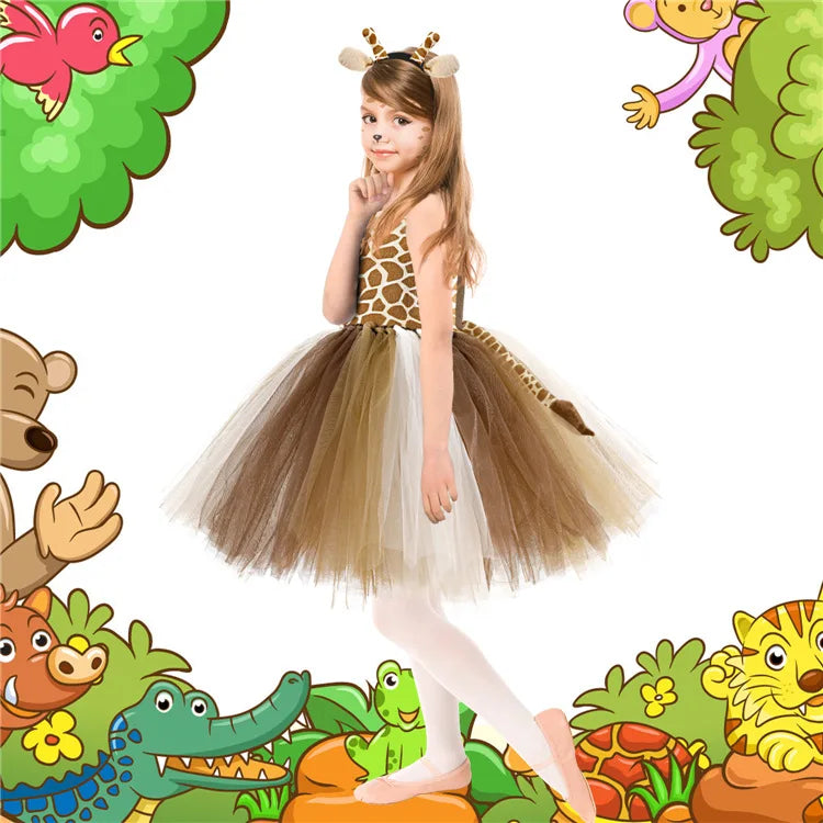 Animal Cosplay Tutu Dress with Accessories Party Costume