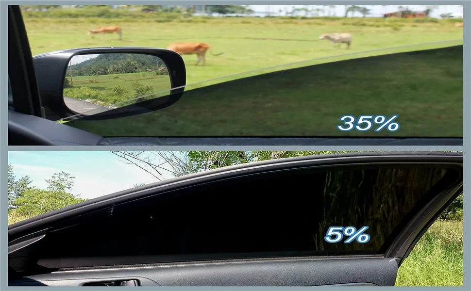 Window Tint Film for Cars Window Privacy Film Heat UV Block Scratch Resistant Blackout Auto Car Windshield Sun Shade Film