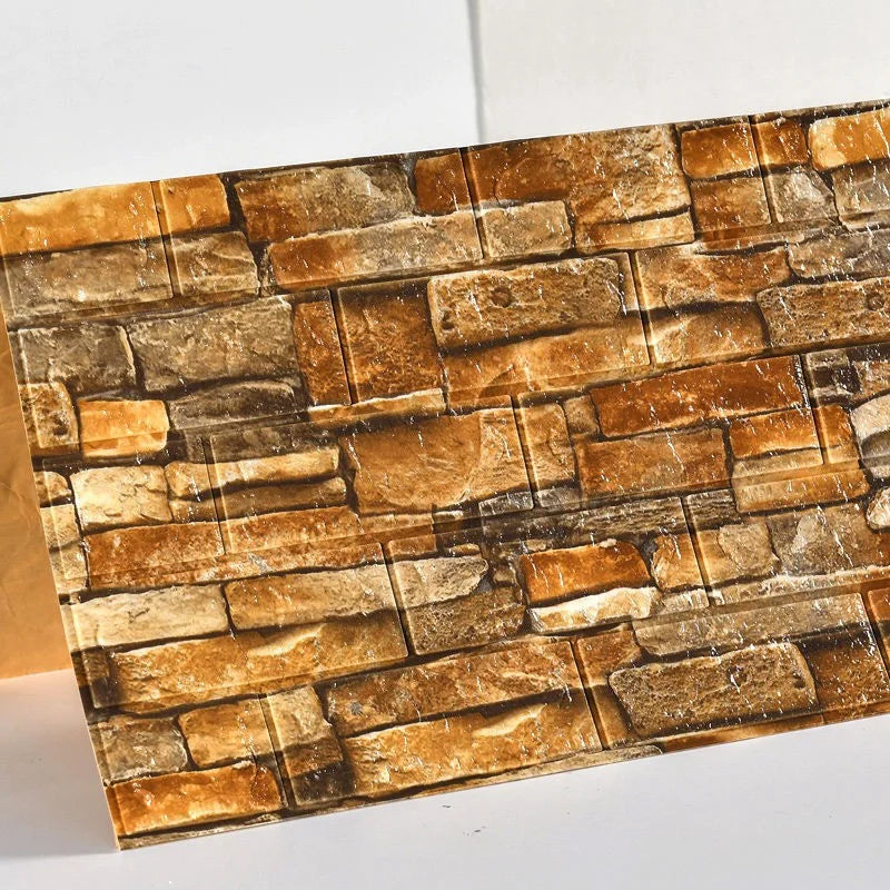 3D Wallpaper Decoration Self-adhesive Antique Foam Brick Wallpaper