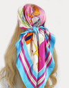 Retro Women Silk Scarf Bandanna Fashion Bohemian Pattern Square Hijab Lady Wrap Headband foulard muffler