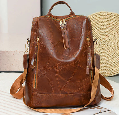 Multifunctional Large Capacity Backpacks High Quality Leather Luxury Designer Brand Women's Backpack