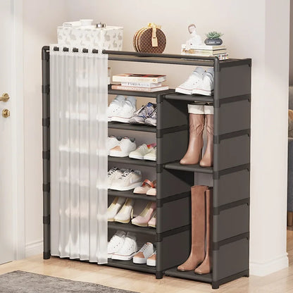 Dustproof Shoe Rack Household Racks Multi-Layer Shelf Dustproof Door Dust-Proof Shoes Storage Box Shoe Rack Organizer Cabinet