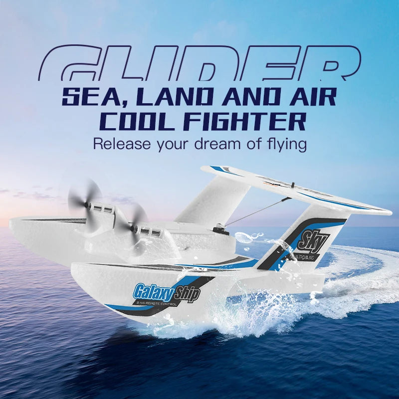 KF603 RC Glider 2.4G Radio Control Aircraft Sea And Air RC Plane EPP Foam Water Land Flying Airplane Toys
