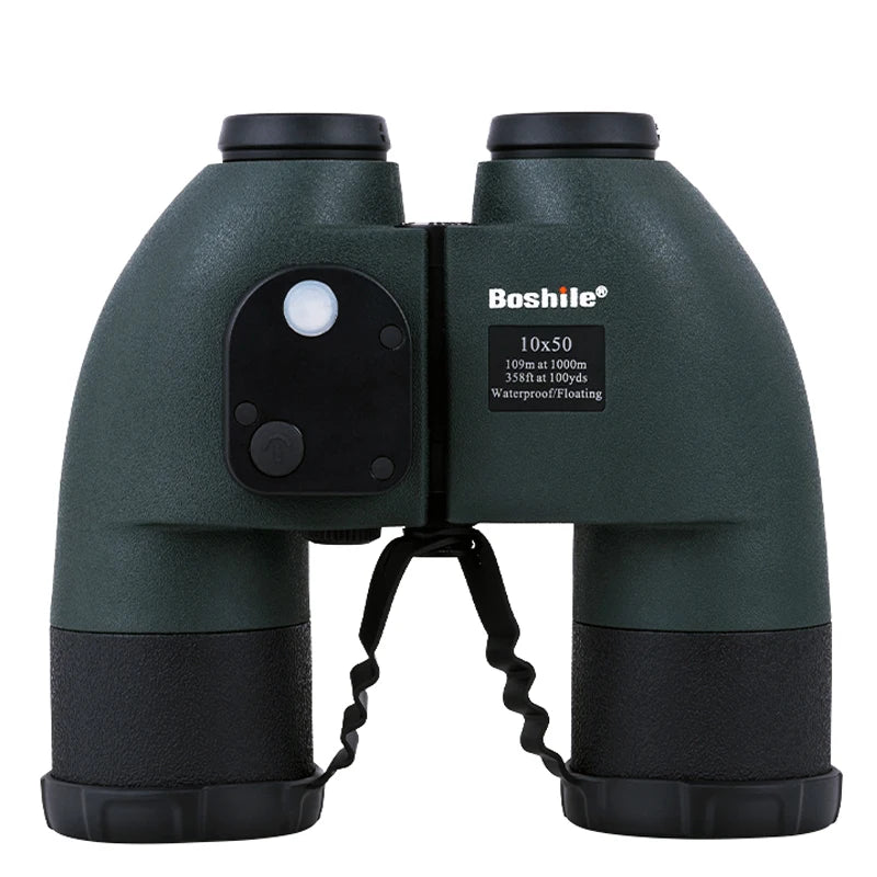 Military Nautical Binoculars Boshile 10x50 Rangefinder Compass Telescope High Powered Nitrogen Waterproof Coordinates Distance