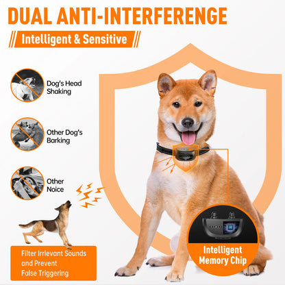 Automatic Anti Barking Dog Collar Rechargeable Electric Dogs Training Collar Dog Stop Barking Vibration Waterproof Collar