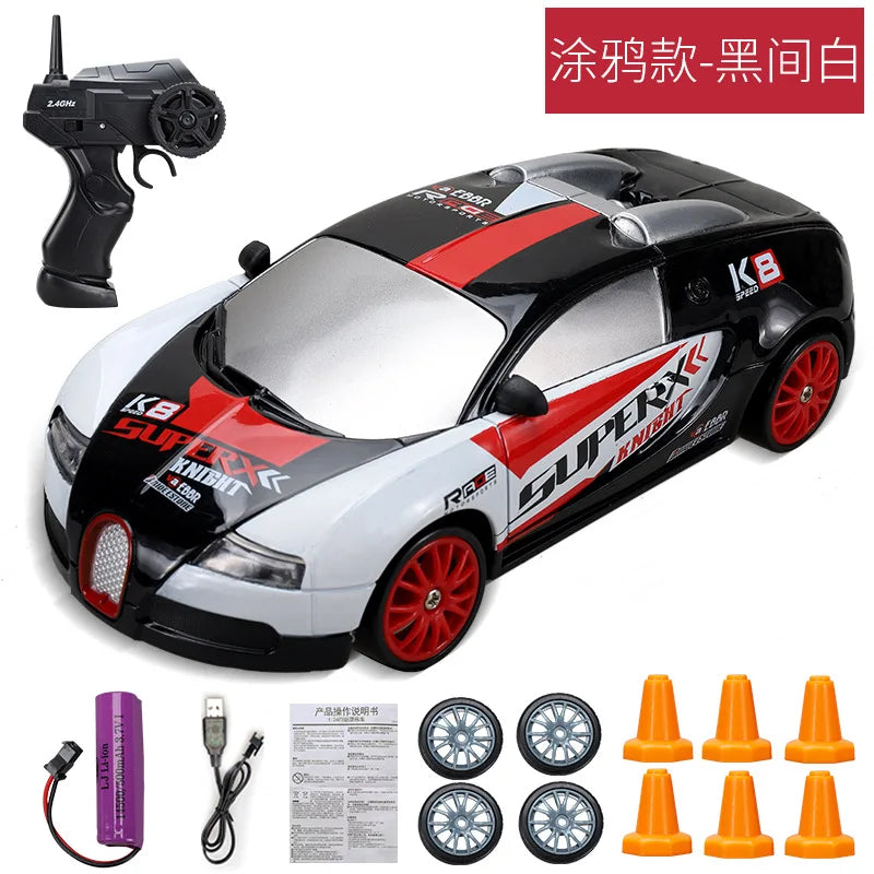 2.4G Drift Rc Car 4WD RC Drift Car Toy Remote Control GTR Model AE86 Vehicle Car RC Racing Car Toy for  Christmas Gifts