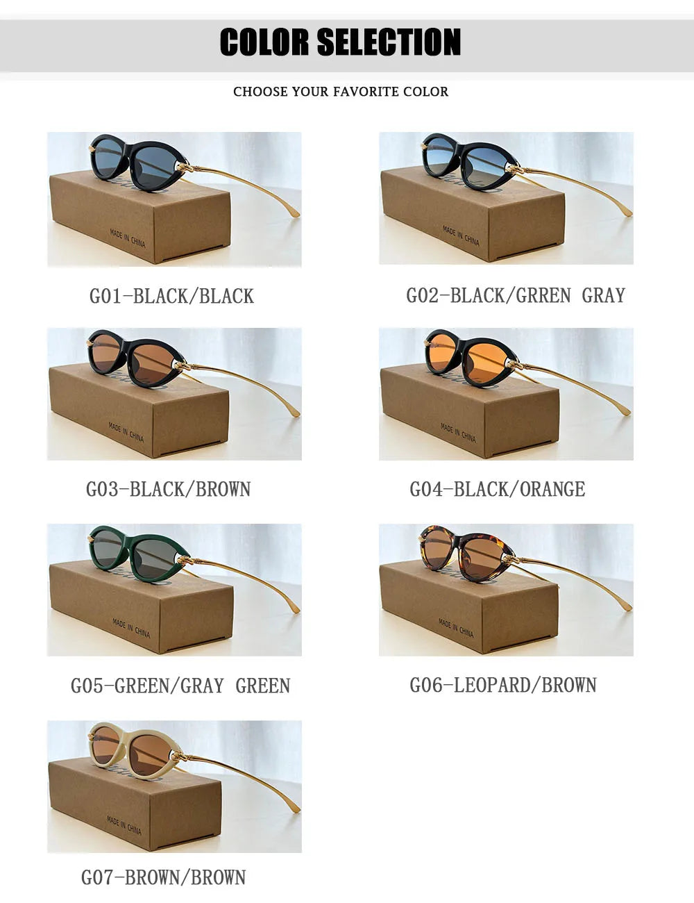 Vintage Cat Eye Sunglasses With UV400 Protection