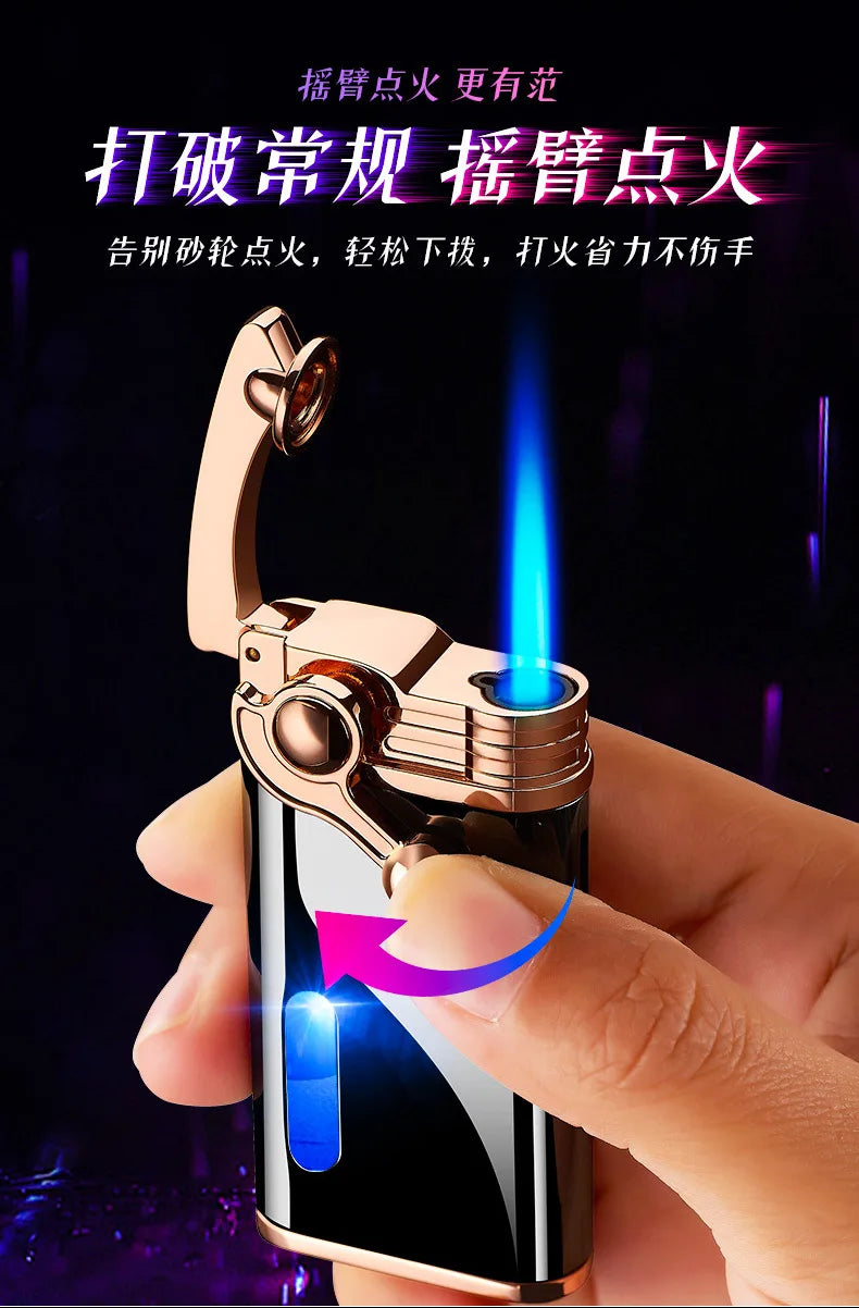 Gas Electronic Dual-Use Lighter, Intelligent Digital Display Machine Core, High-Grade Metal Lighter, Cigarette Accessories, New