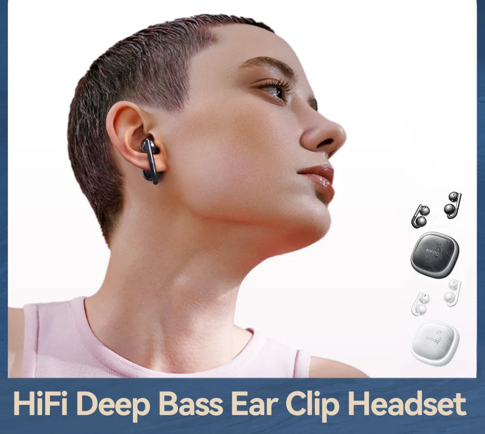 F60 Open Ear 360° Panoramic Sound Headphones Deep Bass Earphones Hi-Pure Original High Lossless Quality Sound Headset