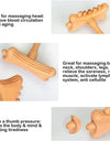 1 PC Wood Massage Stick Wooden Therapy Massage Tools, Home Gua Sha Lymphatic Drainage Tool,Relief Muscle Soreness Anti Cellulite