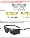 HD Polarized Photochromic Aluminum Sunglasses for Men Driving Use