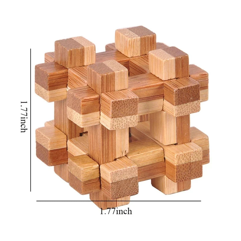 Wooden Kong Ming Lock Lu Ban Lock IQ Brain Teaser Puzzle Games  3D Puzzles for Adults Montessori Educational Toys