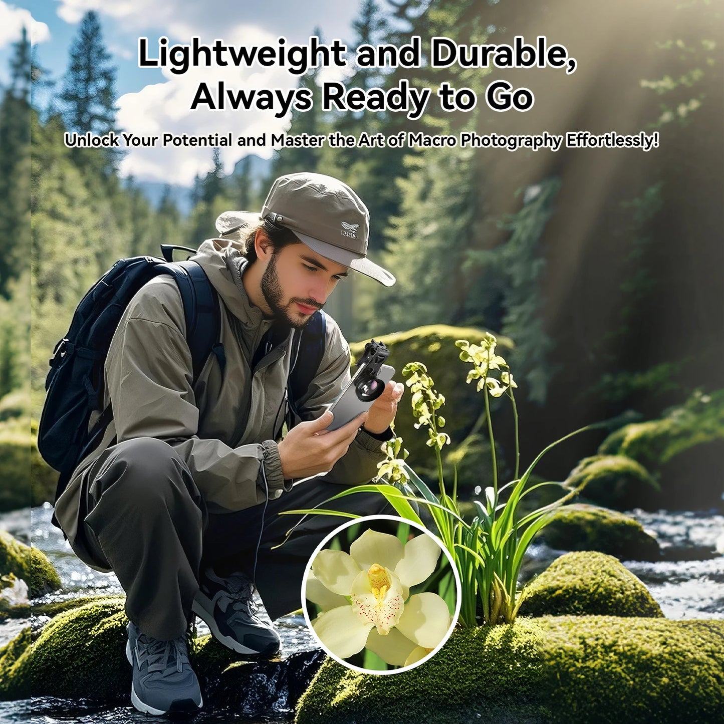 F1.05 Ultra Macro Smartphone Lens with 52mm Filter Thread
