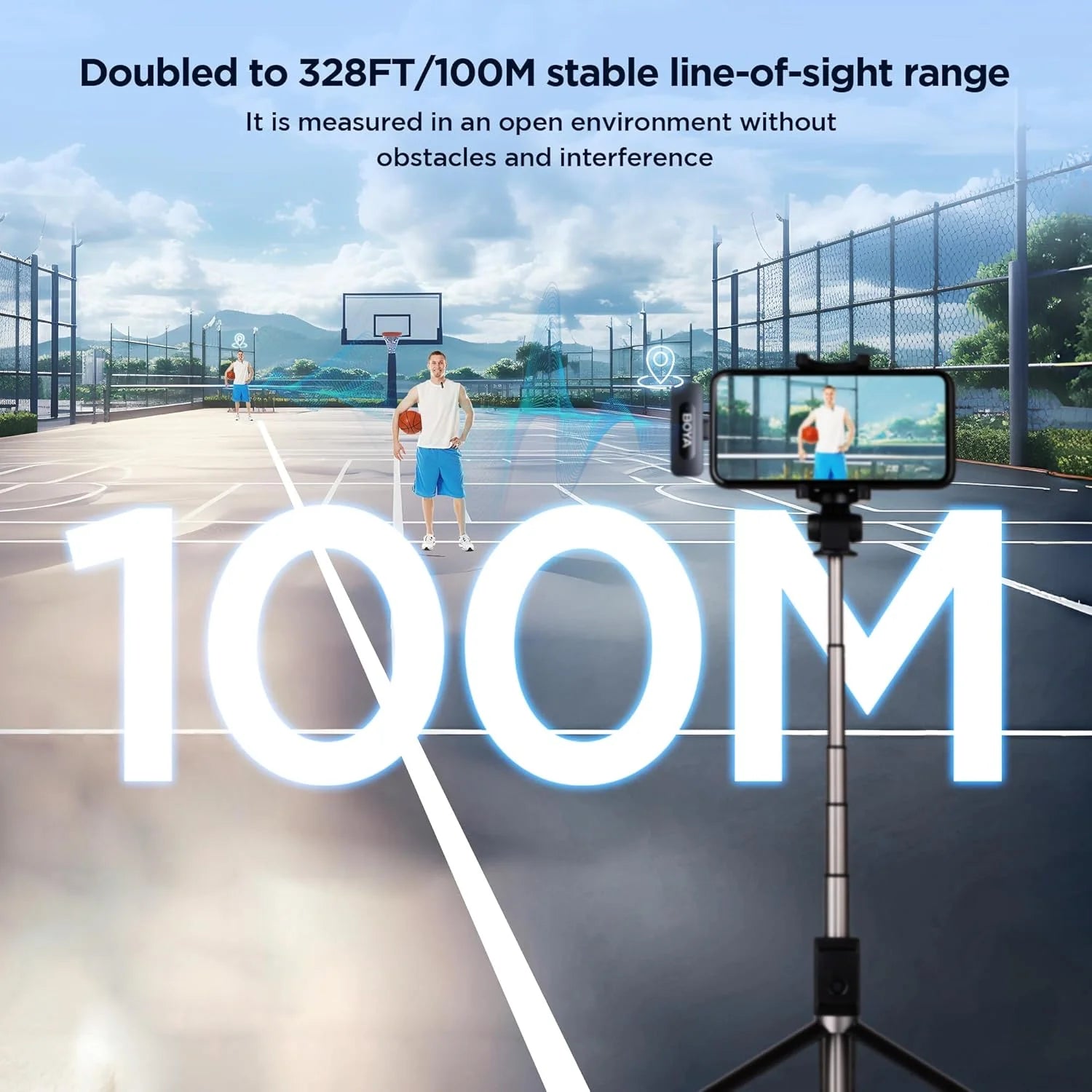 BY-V3 Wireless Lavalier Microphone for iPhone 15/16 Series Samsung DJI Pocket 3 Type-c Smartphones Cameras Video Recording