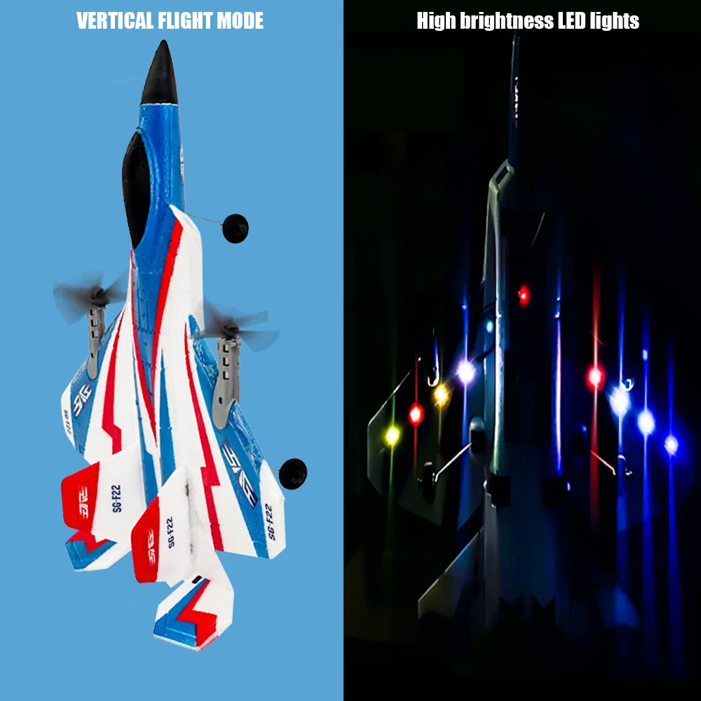 RC Plane F22 Stunts Plane 2.4G Radio Control Glider Remote Control 3D Plane Glider Airplane EPP Foam Boys Toys for