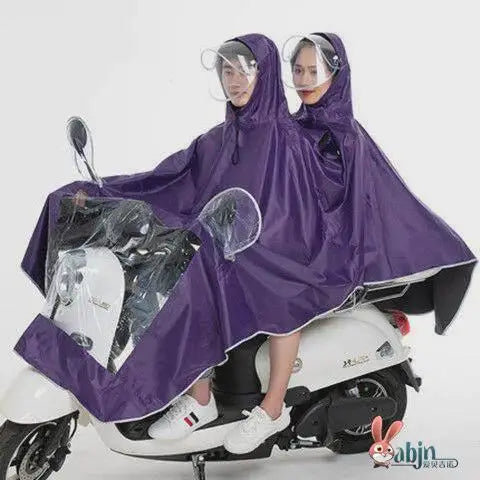 Full Body Waterproof PVC Rain Poncho for Motorcycle and Bicycle Riding