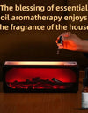Simulated fireplace charcoal fire humidifier with Bluetooth stereo multifunctional aromatherapy silent fog air humidifier home