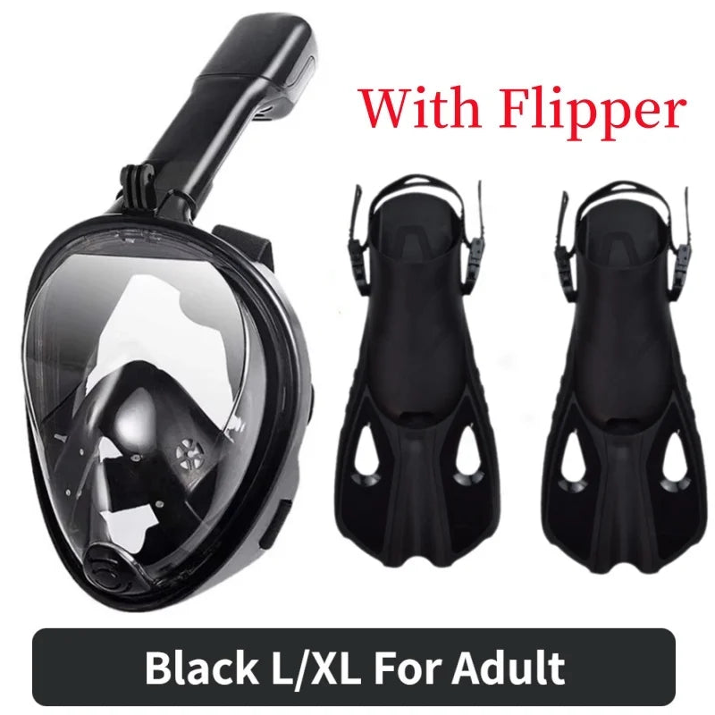 Underwater Scuba Anti Fog Full Face Diving Mask Snorkeling Respiratory Masks Safe Waterproof Swimming Equipment for Adult