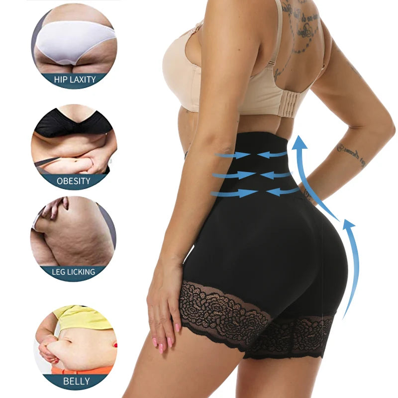 Women High Waist Trainer Control Panties Lace Up Slimming Lingerie Shapewear Hip Enhance Seamless Underwear Shaper