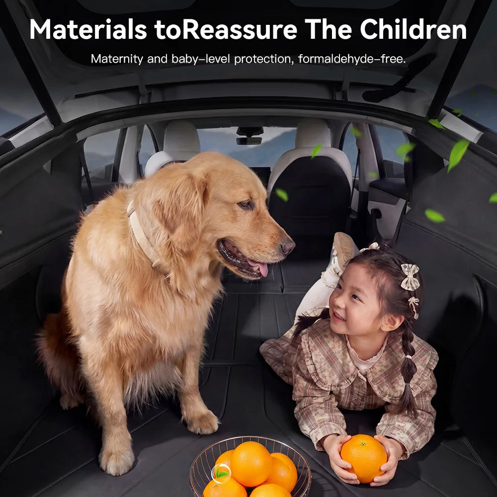 Nappa Leather Full Coverage Trunk Mat Set for Tesla Model Y Juniper 2025 2026 7 Piece Cargo Liner