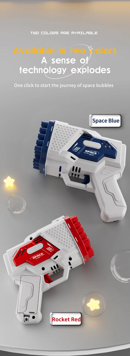 40 Holes Rocket Launcher Handheld Portable Electric Automatic Bubble Gun LED Light(Battery And Bubble Liquid Not Included)