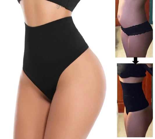 Women Thong Panty Shaper High Waist Tummy Control Panties Slimming Underwear Waist Trainer Shaping Briefs Butt Lifter Shapewear