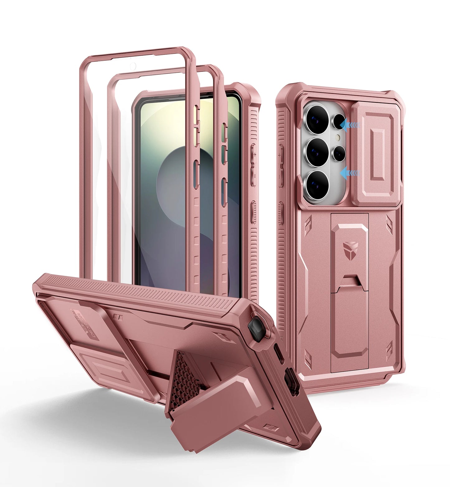 For Samsung Galaxy S26/S26 Plus/S26 Ultra 2026Case Full Body Shockproof Camera Cover &Built-in Screen Protector Kickstand
