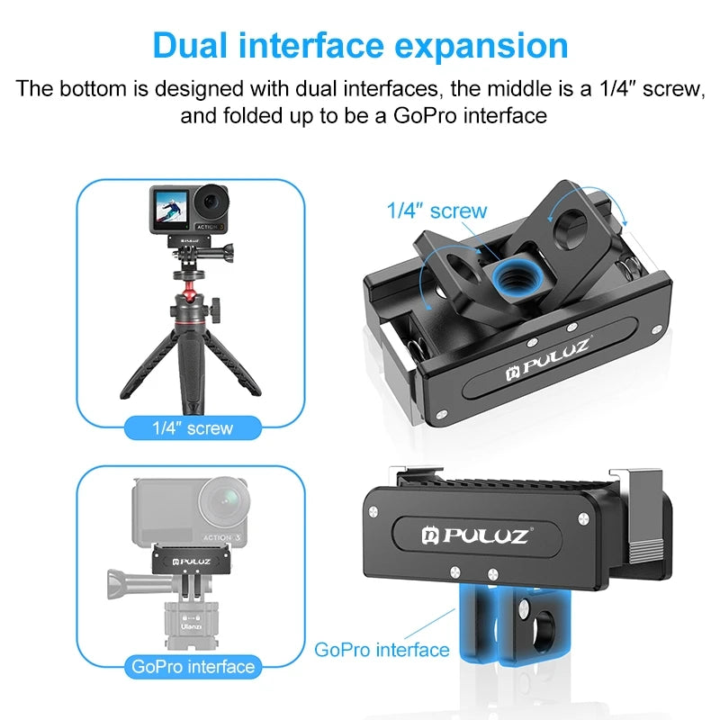For DJI Osmo Action 5 Pro / 4 / 3 Aluminum Alloy ic Quick Release Metal Base for DJI Sport Action Camera Accessories
