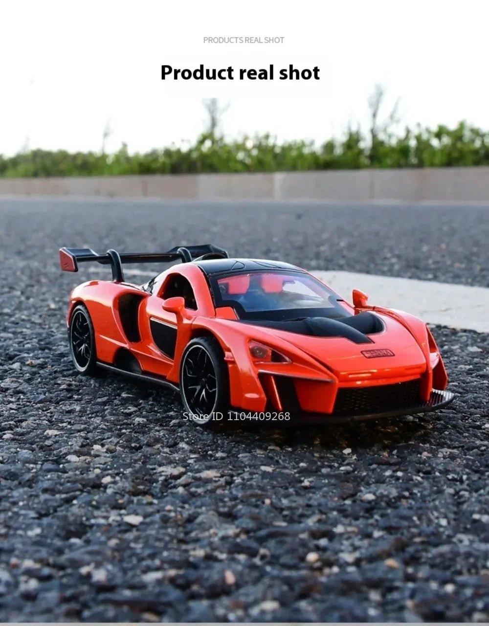 1:32 Scale Senna P1 Alloy Car Model Toy Simulation Sound Light Supercar Diecast Metal Vehicles Collection Birthday Gifts