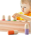 Baby Toys  Wooden Little Man Toy  Color Recognition Toy  Wooden Little Jumping Toy  Hand And Foot Coordination Toy Baby Gifts