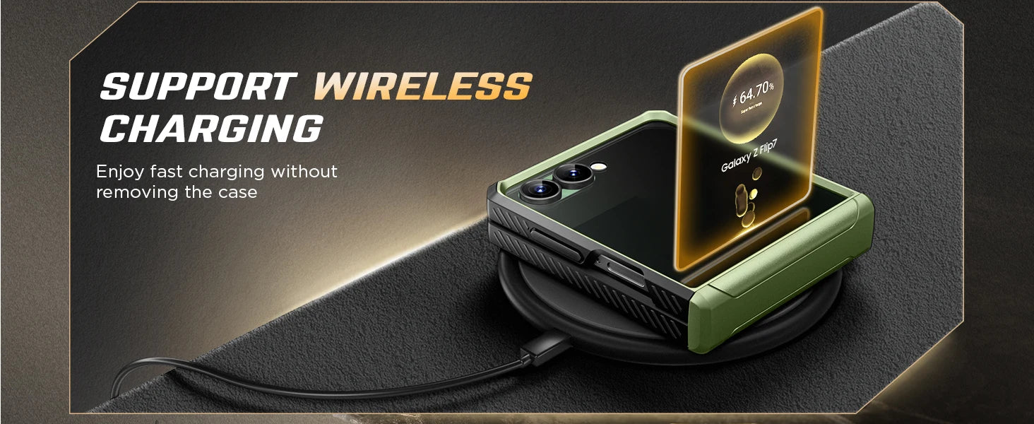 For Galaxy Z Flip 7 Case with Kickstand & 360° Rotatable Belt-Clip Built-in Privacy Screen Protector Hinge Protection Phone Case