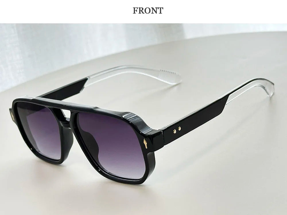 Vintage Square Sunglasses With UV400 Protection