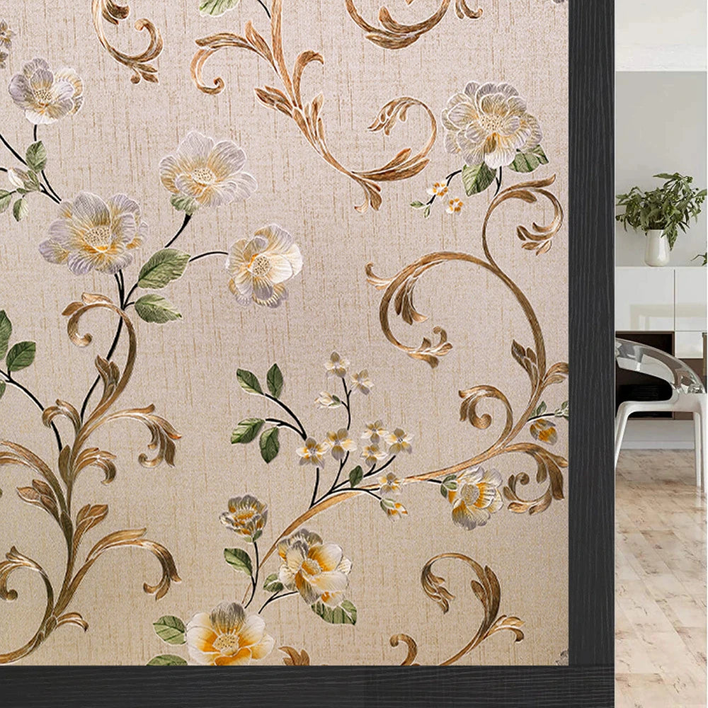 45/60/90Cm Rainbow Window Privacy Film 3D Decorative Vinyl Stained Glass Decals Static Cling Non-Adhesive Window Film Stickers