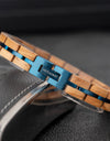 Bracelet Metal Stainless Steel Wood Strap Jewelry