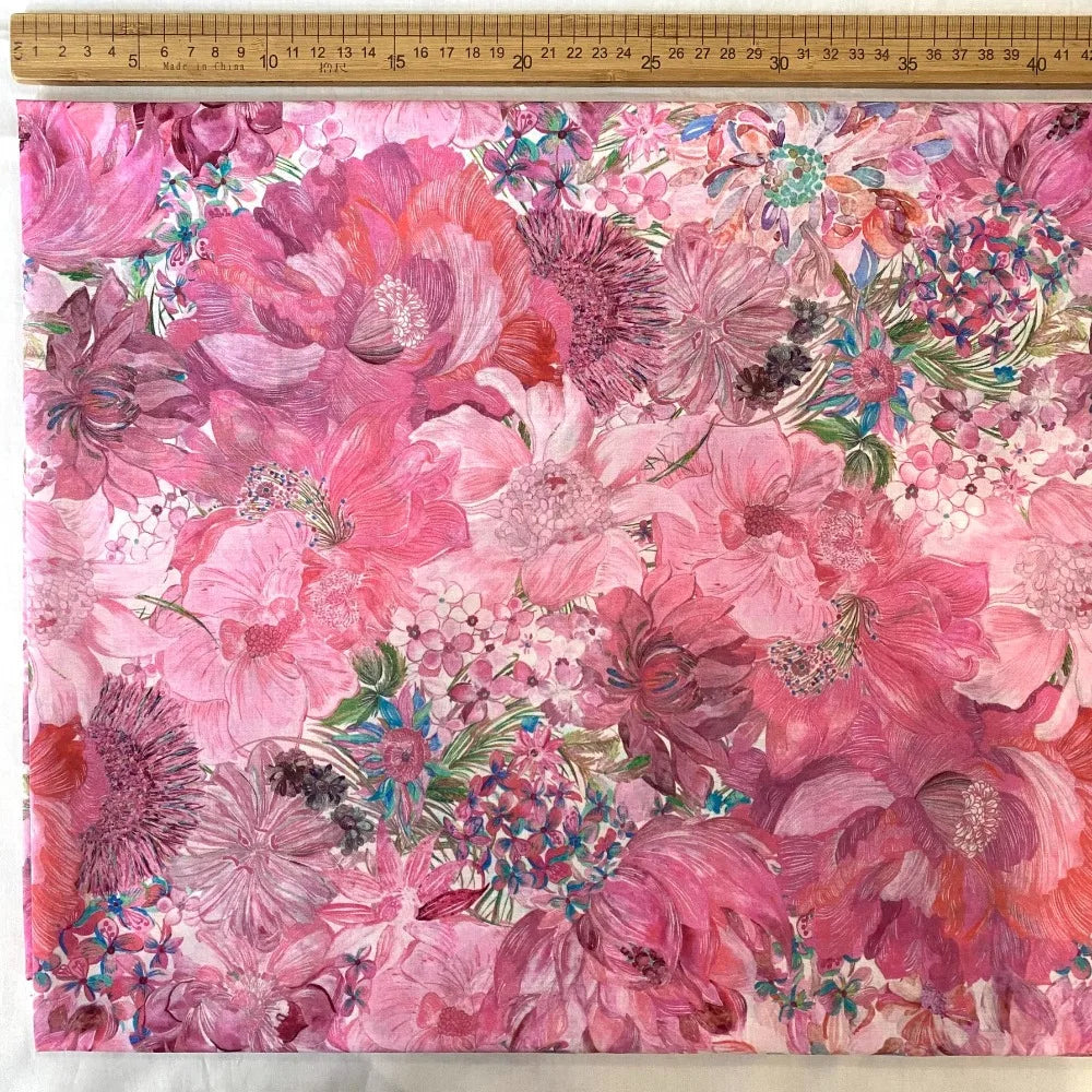 1M/2M/3M 80S Small marina seaflower Like Liberty Fabric Digital Printing For Sewing Cloth Dresses Kids Designer Handmade Fabric