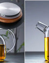 1L/1.8L Borosilicate Glass Teapot Set Clear Teapots With Cup Removable Filter Spout Drinkware For Loose Leaf Blooming Tea