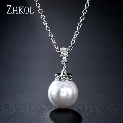 Zirconia Crystal Pendant Necklace