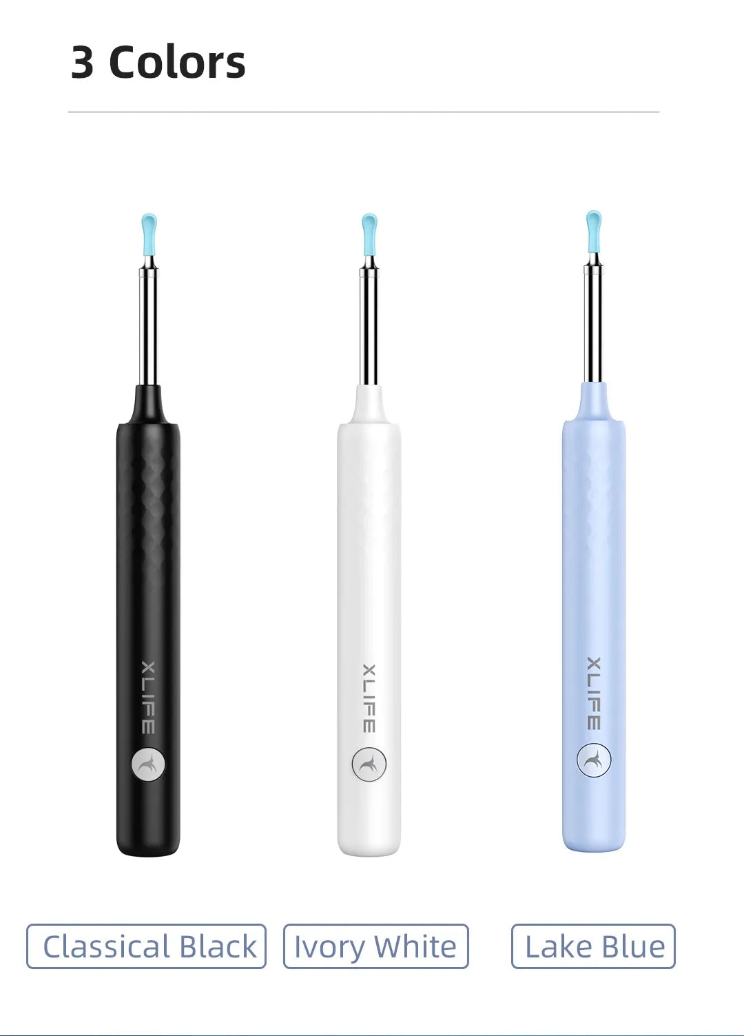 Xlife X3 Visual Earwax Remover With Camera,Smart Ear Cleaner 3.0 Mega Pixels Endoscope Otoscope For Earpick Health Care
