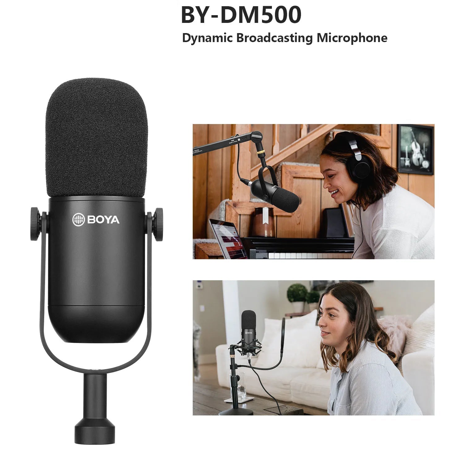 BY-DM500 Studio Gaming Microphone for Streaming Live Vocals Youtube Recording Blogging Podcasting XLR Dynamic Microphone