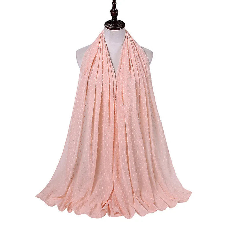 70*175cm Muslim Chiffon Hijab Shawls Scarf Women Solid Color Head Wraps Women Hijabs Scarves Ladies Foulard Femme Muslim Veil