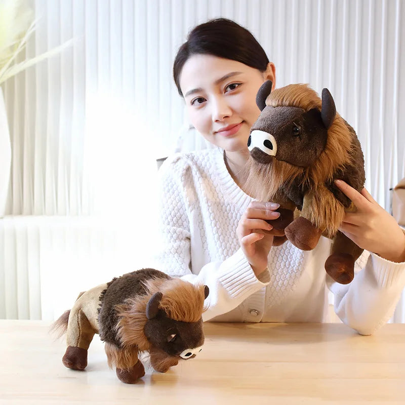Lifelike Bull Buffalo Cow Bison Plush Stuffed Animal
