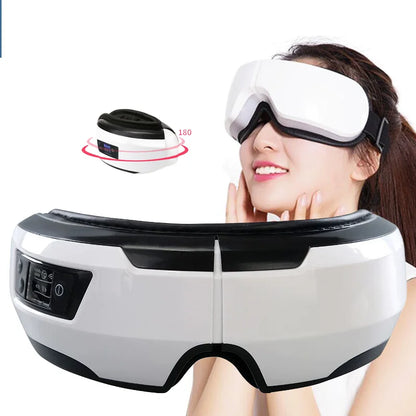 Rechargeable Eye Massager Vibration Air Pressure Heating Massage Relax Fatigue Stress Bluetooth Music